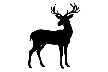 Black Deer Silhouette SVG, PNG, EPS, AI, and PSD Files – Download High-Quality Vectors