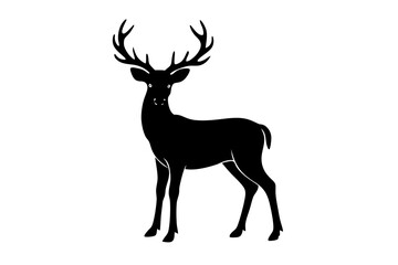 Black Deer Silhouette SVG, PNG, EPS, AI, and PSD Files – Download High-Quality Vectors