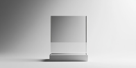 A sleek, minimalist glass award suitable for recognition events, corporate awards, or personal achievements. Ideal for showcasing accomplishments in various fields.