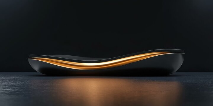 A modern, elegant bowl with a glowing edge, perfect for showcasing contemporary design in commercial settings like kitchenware advertisements or product catalogs.