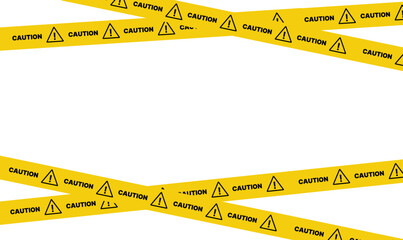 Caution and danger tapes. Warning tape. Black and yellow line striped. Abstract warning lines for police, accident