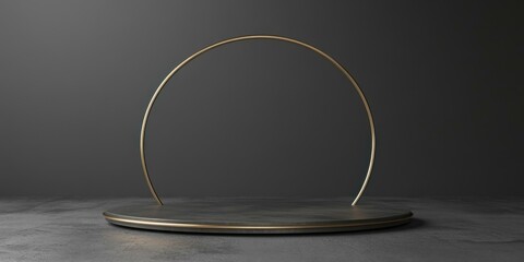 Minimalistic display stand suitable for showcasing products. Ideal for commercial use in advertising, e-commerce, and promotional materials.