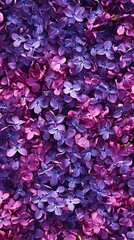 Lush spring garden purple violet flowers colorful blooms nature theme