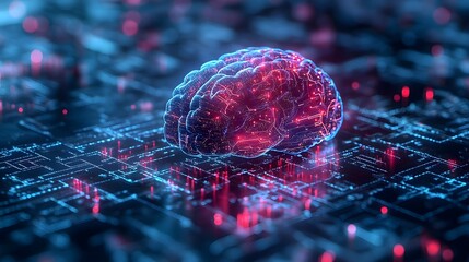 Conceptual 3D visualization of AI driven healthcare diagnostics technology delivering real time precision and accuracy