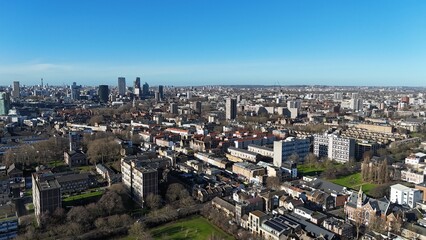 Bethnal Green East London UK drone,aerial