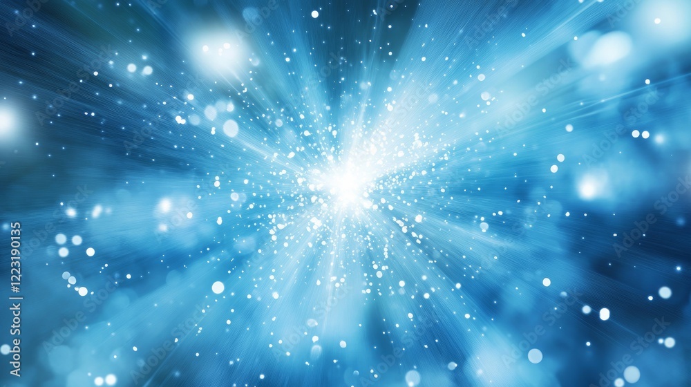 Wall mural light blue abstract futuristic technology background with soft gradient, digital wave patterns, and 