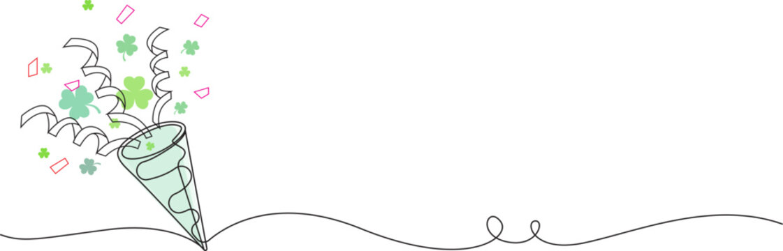 recommend clip art: St. Patrick's Day annual holiday celebration line art. vector eps 10