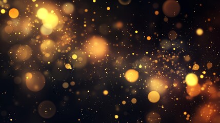 Obraz premium golden bokeh effect glitter isolated on white