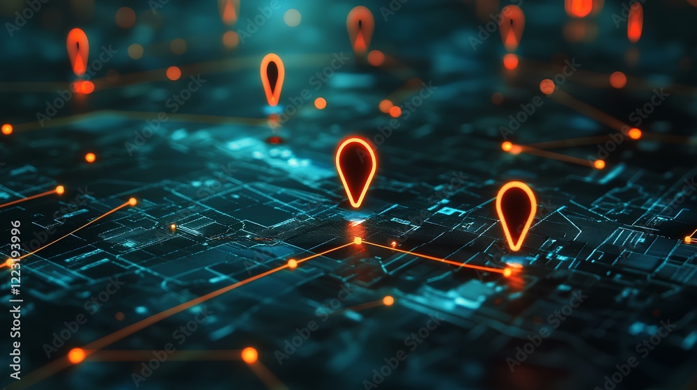 Poster editorial style image of technology access points allowing citizens to retrieve public records onlin