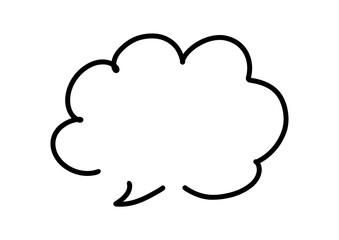 シンプルなペンの手書き吹き出し ベクター