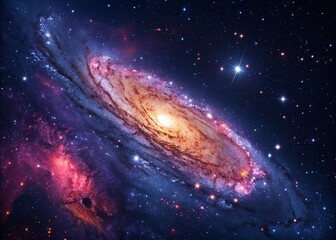 Fototapeta premium Planets, stars and galaxies in outer space showing the beauty of space exploration