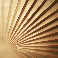 A series of textured, golden lines radiating from a central point, creating a dynamic, abstract pattern with depth and warmth.