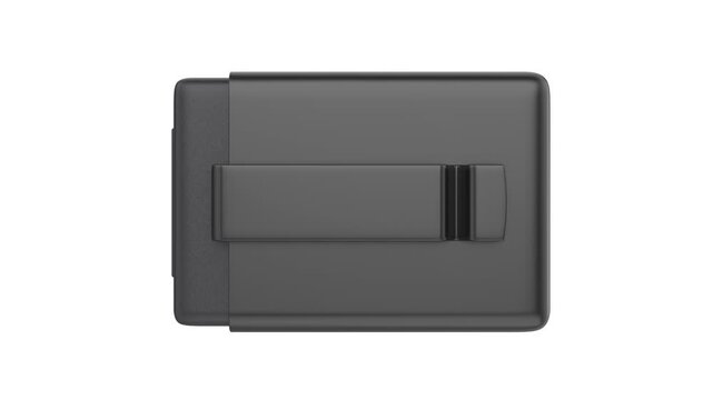 Black retro pager on white background