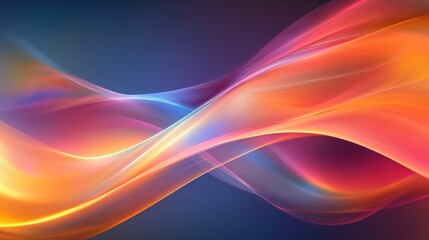 Naklejka premium Abstract waves of color blending in a smooth, flowing design.