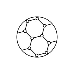 Fototapeta premium -Fullerene Buckyball Outline Icon for Nanotechnology Essentials