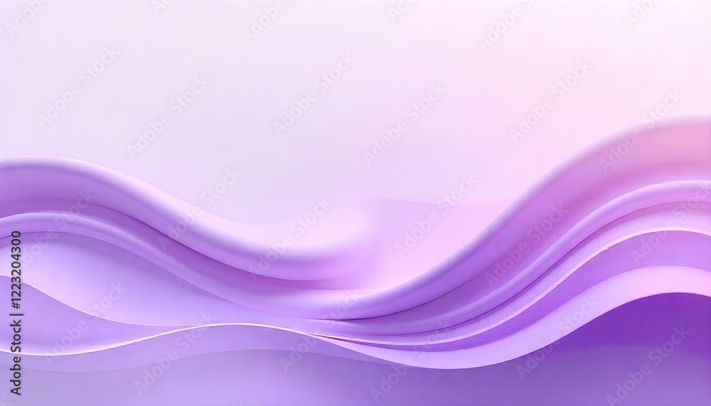 Aufkleber An abstract lavender and purple background featuring smooth, flowing lines and gentle waves. The soft gradient transitions create a serene and elegant visual effect