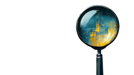 Exploring texture and color through a magnifying lens in a vibrant artistic expression