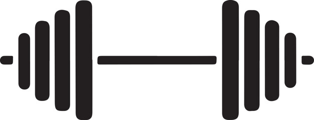 Dumbbell for gym icon , dumbbell silhouette vector illustration