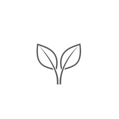 Obraz premium Simple sprout illustration, two leaves