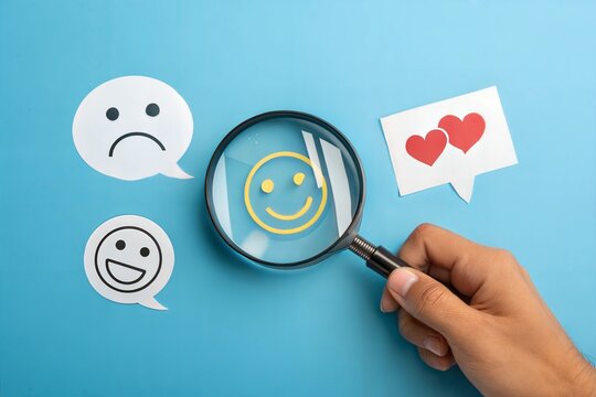 Mental Health Day concept emotion face generative ai