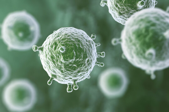 Microscopic image of cells, sample of cells, science and laboratory background