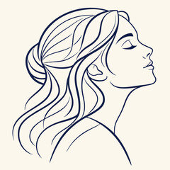 Minimalist Line Art of a Woman's Silhouette