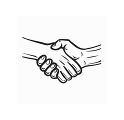 Handshake vector. handshake vector illustration on white background.