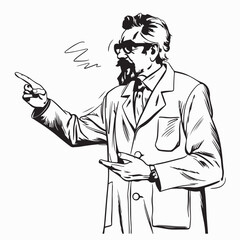 University Professor Vectors and Illustration on white background.