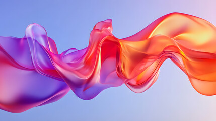 Fototapeta premium Abstract Fluid Waves in Vibrant Gradient Colors