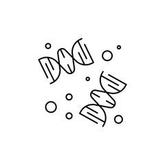 DNA Double Helix Outline icon represents the basic genetics for Nutrigenomics Insights.