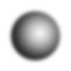 Gradient Black Circle Shadow on isolate transparent background