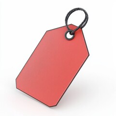 3D icon cartoon clearance sale tag, isolated on a white background