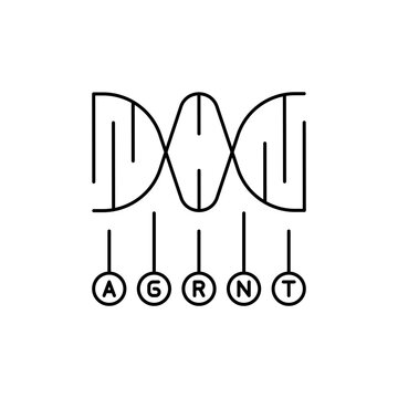dna strands with letters clip art preview