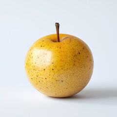 Ripe yellow pear, studio shot, white background, healthy food