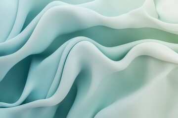 Fototapeta premium Abstract teal waves flowing smoothly together