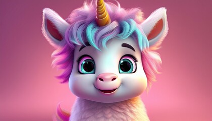 Naklejka premium Niedliches Einhorn