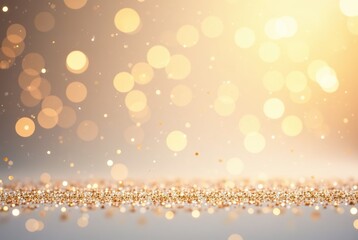 Golden Glitter Falling Particles Holiday Background