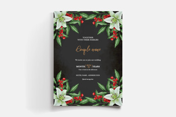 Obraz premium floral bridal shower invitation templates