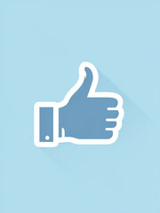 Obraz premium thumbs-up icon, hand giving a thumbs-up gesture, simple approval symbol in modern line art style positive, success, agreement, support, affirmation, encouragement, modern