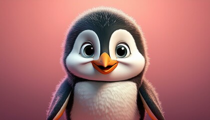 Naklejka premium Niedlicher Pinguin
