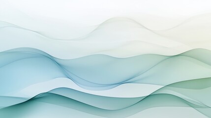 Fototapeta premium Abstract Flowing Teal Waves Design Background