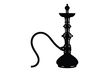 Hookah silhouette art illustration4.eps