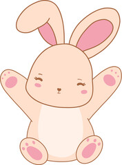 This playful cartoon bunny and rabbit clipart.perfect for celebrate with Easter Day and first easter for kids.