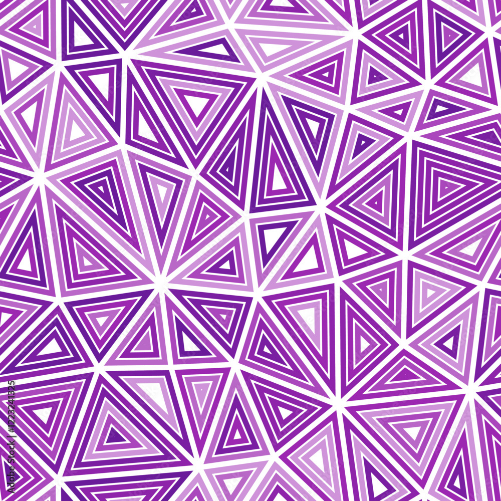 Poster minimal geometric background with large triangles and multiple repeated inner triangles in a monoton