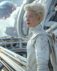 A tall blond-haired Pleiadian alien with shining b_001