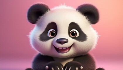 Naklejka premium Niedlicher Pandabär