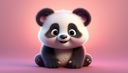 Naklejka premium Niedlicher Pandabär