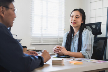 Architect could develop a concept for the design house in modern office.