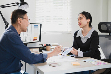 Architect could develop a concept for the design house in modern office.