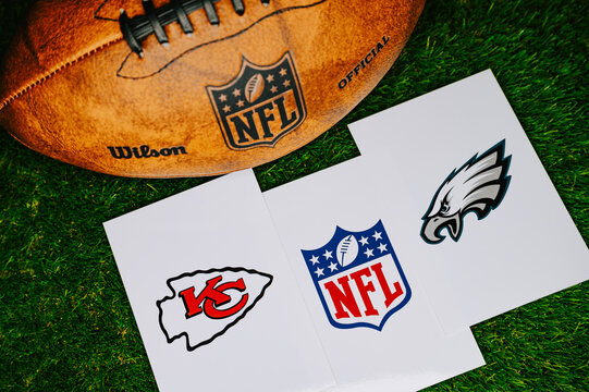 Kansas City Chiefs vs. Philadelphia Eagles, Super Bowl LIX for season 2024, NFL Final, American football championship game in Superdome in New Orleans, Louisiana